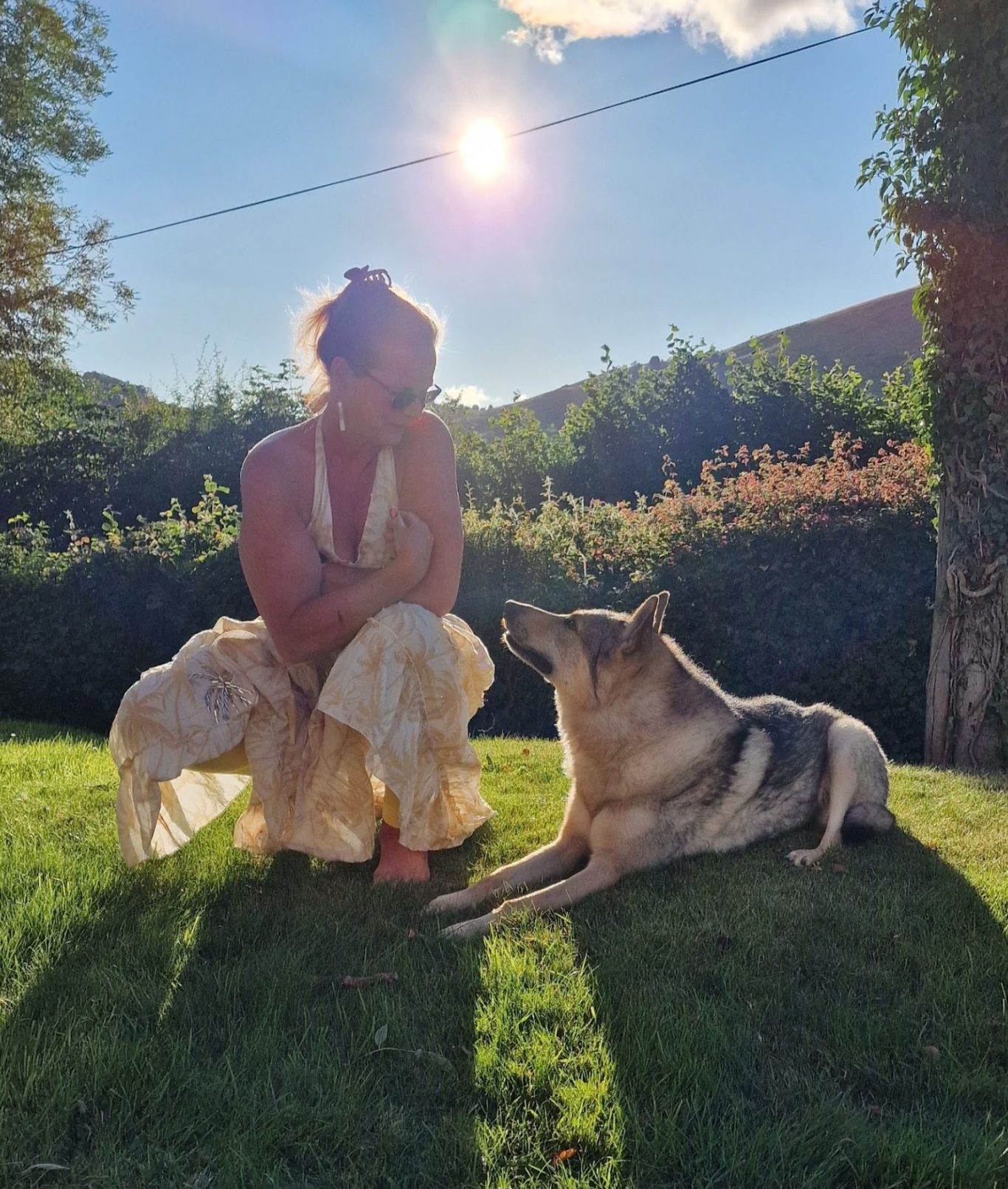 Me with Valu, my last dog. A Czechoslovakian Wolfdog.